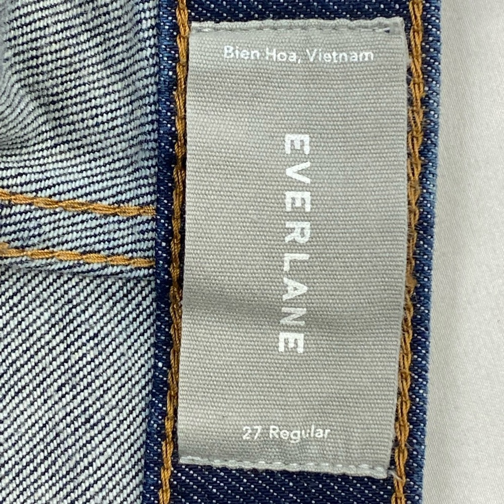 Everlane Blue Jeans Stretchy Dk Denim Mid-Rise Skinny Ankle Pants 27R (28x27) - Picture 5 of 14